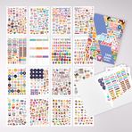 Colortouch Çıkartma Seti - 1000 Adet Çocuklar, Kızlar, Gençler ve Yetişkinler için - Scrapbook, Laptop, Günlük, Ajanda ve Planner için Bullet Journal Koleksiyon Kitabı
