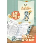 colortouch Dinazor A4 Karne Kabı Kılıfı 1 Adet Büyük Ebat 30x40 Cm Ilkokul Karne Kılıfı Karne Süsleme