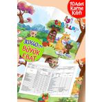 colortouch Hayvanlar Temalı A4 Karne Kabı Kılıfı 10 Adet Büyük Ebat 30x40 cm İlkokul Karne Kılıfı Karne Süsleme