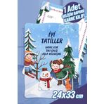 colortouch Kar Temalı A4 Ana Sınıfı Gelişim Raporu Karne Kılıfı ( Kabı ) 1 Adet Karne Süsleme 24x33 Cm