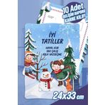 colortouch Kar Temalı A4 Ana Sınıfı Gelişim Raporu Karne Kılıfı ( Kabı ) 10 Adet Karne Süsleme 24x33cm