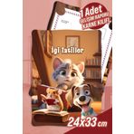 colortouch Kedi-Köpek ve Fare A4 Anaokulu Ana Sınıfı Gelişim Raporu Karne Kılıfı ( Kabı ) 1 Adet Karne Süsleme