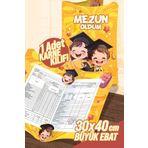colortouch Mezun Çocuklar3 A4 Karne Kabı Kılıfı 1 Adet Büyük Ebat 30x40 Cm Ilkokul Karne Kılıfı Karne Süsleme