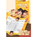 colortouch Mezun Çocuklar3 A4 Karne Kabı Kılıfı 10 Adet Büyük Ebat 30x40 Cm Ilkokul Karne Kılıfı Karne Süsleme