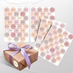 colortouch Paketleme Çıkartmaları - Hediye Paketleri İçin Renkli Sticker - 112 Adet 3.4 cm Çapında - Kelime Serisi Yuvarlak Paketleme Etiketleri