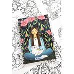 colortouch Sevimli Kız Ve Kedi A5 Ebatında 64 Yaprak Noktalı Kalın Kapak Spiralli Defter Notebook