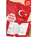 colortouch Türk Bayraklı A4 Karne Kabı Kılıfı 1 Adet Büyük Ebat 30x40 Cm Ilkokul Karne Kılıfı Karne Süsleme