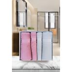 Coloursit Best Set Hamam Takımı Gümüş - Pembe - 90 x 150 cm