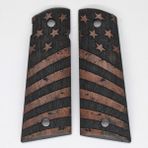 Colt 1911 Amerikan Bayraklı Ceviz Ahşap Tabanca Kabzesi