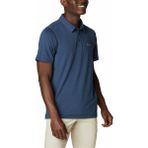 Columbia 1768701 Tech Trail Mavi Kısa Kollu Polo Erkek T-shirt
