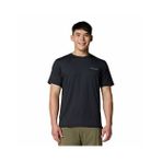 Columbia 2118571010 Siyah Tech Trail Utility Ss Crew Erkek Günlük Tişört