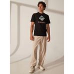 Columbia Cs0242 Csc Stacked Hyper Nature Ss Tee Erkek T-Shirt - Siyah