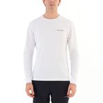 Columbia CS0354-100 Csc M Basic Sm Logo Ls Tee Beyaz Erkek T-Shirt