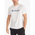 Columbia CSC Basic Big Logo Brushed Beyaz Kısa Kollu Erkek T-shirt