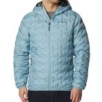 Columbia Delta Ridge Down Hooded Kaz Tüyü Açık Mavi Erkek Mont
