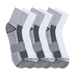 Columbia Erkek 6'lı Paket Atletik No Show Çorap, Gri/Beyaz, 37.5-46 EU
