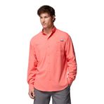 Columbia Erkek PFG Tamiami II UPF 40 Uzun Kollu Balıkçı Tişörtü, Kavun, L