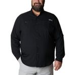 Columbia Erkek PFG Tamiami™ II Uzun Kollu Gömlek, Siyah, X-Large