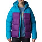Columbia Erkek Pike Lake Kapüşonlu kapitone ceket,Plum, Fjord Blue,L