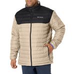 Columbia Erkek Powder Lite mont Kapitone ceket,Antik Fossil.,L,Parka Mont