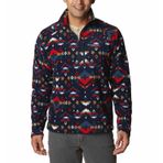 Columbia Fast Trek Printed Half Zip Erkek Polar Üst Lacivert Sweatshirt