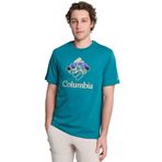 Columbia Heavenly Stacked Gem Erkek Mavi Outdoor T-Shirt CS0413-364 Mavi S