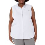 Columbia Kadın Tamiami Kolsuz Gömlek, Beyaz, X-Small