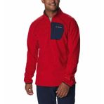 Columbia M Outdoor Tracks Half Zip Erkek Polar Üst Kırmızı Sweatshirt