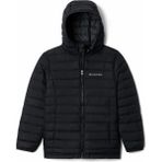 Columbia Powder Lite Boys Hooded Çocuk Mont - XS - Siyah