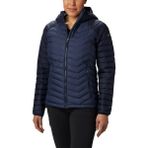 Columbia Powder Lite Kadın Mont XL Kapüşonlu Lacivert Renkli Outdoor Aktiviteleri İçin