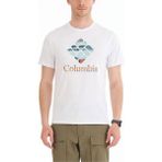 Columbia Stacked Hyper Nature Erkek Beyaz T-Shirt CS0242-100