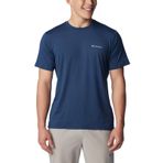 Columbia Tech Trail Crew Neck II Erkek Tişört Lacivert M