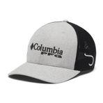 Columbia Üniseks PFG Logo Örgü Top Şapkası, Soğuk Gri Heather/Siyah, XX-Large, Ezilmiş Mavi/Soğuk Gri/Bas Grafik, XXL