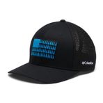 Columbia Üniseks-Yetişkin Ağaç Bayrağı Mesh Top Şapka - Yüksek Taç, Siyah/Pusula Mavisi, L-XL