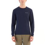 Columbia Uzun Kollu Logo Baskılı T-Shirt, S, 5003074013, Lacivert, Erkek