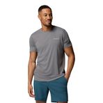 Columbia Zero Rules Light SS Crew Koyu Gri Melanj T-Shirt, M, 5003364551, Koyu Gri Melanj, Erkek