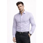 COLVİ'S MAN Erkek Slim Fit Oxford Hediye Kutulu Kolay Ütülenebilir Erkek Gömlek - Lila