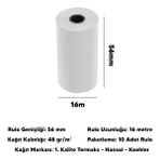 Coly Ambalaj 56 x 16 Termal Pos Rulosu Pos Kağıdı - 20 PAKET 200 RULO
