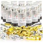 COM-FOUR® 12x Shooter Parti Patlatma Seti 11 cm - Konfeti Topu - Yilbasi Gecesi, Parti, Dogum Günü, Dügün için Parlak Metalik Flamalar - Konfeti Bombasi - Parti Dekorasyonu (12 parça - renkli 11cm)