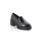 COMART Kadın Oxford Ayakkabı, Vitello RY Nero, 36 Beden, Topuklu, Platform Taban