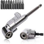 Combat 12 Parça 1/4'' Bits Uç ve Köşe Vidalama Adaptörü Seti - Gri