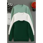 COMBİNE MİCHAİL Erkek Basic Uzun Kollu Salaş 3 Lü Sweatshirt
