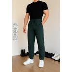 COMBİNE MİCHAİL Erkek Beli Lastik Salaş Haki Keten Pantolon