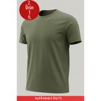 COMBİNE MİCHAİL Erkek Bisiklet Yaka Salaş Basic Haki Tişört