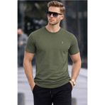 COMBİNE MİCHAİL Erkek Bisiklet Yaka Slim Basic Haki Tişört