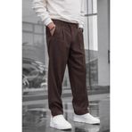 COMBİNE MİCHAİL Erkek Çift Pileli Salaş Kahve Baggy Pantolon