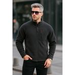COMBİNE MİCHAİL Erkek Fermuarlı Kışlık Bol Füme Polar Ceket
