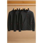 COMBİNE MİCHAİL Erkek Fermuarlı Salaş Füme 3 Lü Sweatshirt