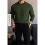 COMBİNE MİCHAİL Erkek Kışlık Salaş Basic Haki Sweatshirt