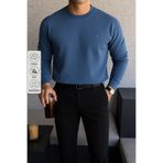 COMBİNE MİCHAİL Erkek Kışlık Salaş Basic İndigo Sweatshirt